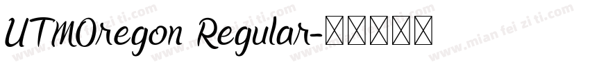 UTMOregon Regular字体转换